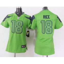 Cheap Sidney Rice Seahawks Women Jersey From China Green Game #18