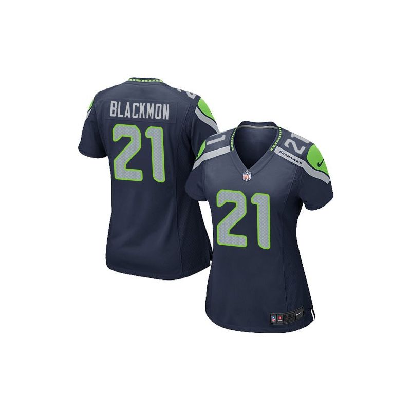 Cheap Will Blackmon Seahawks Women Jersey From China Blue Game #21