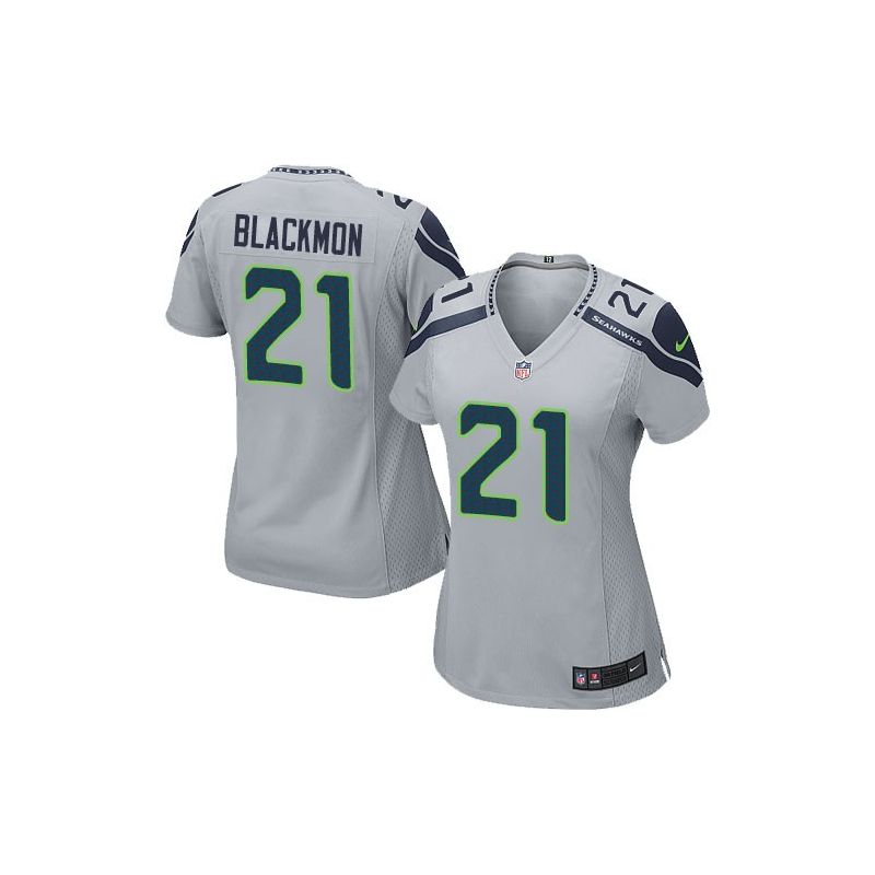 Cheap Will Blackmon Seahawks Women Jersey From China Grey Game #21