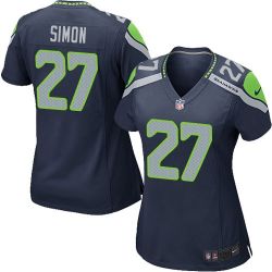 Cheap Tharold Simon Seahawks Women Jersey From China Blue Game #27