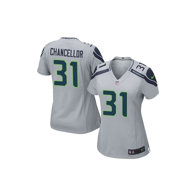 Cheap Kam Chancellor Seahawks Women Jersey From China Grey Game #31