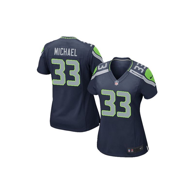 Cheap Christine Michael Seahawks Women Jersey From China Blue Game #33