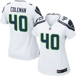 Cheap Derrick Coleman Seahawks Women Jersey From China White Game #40