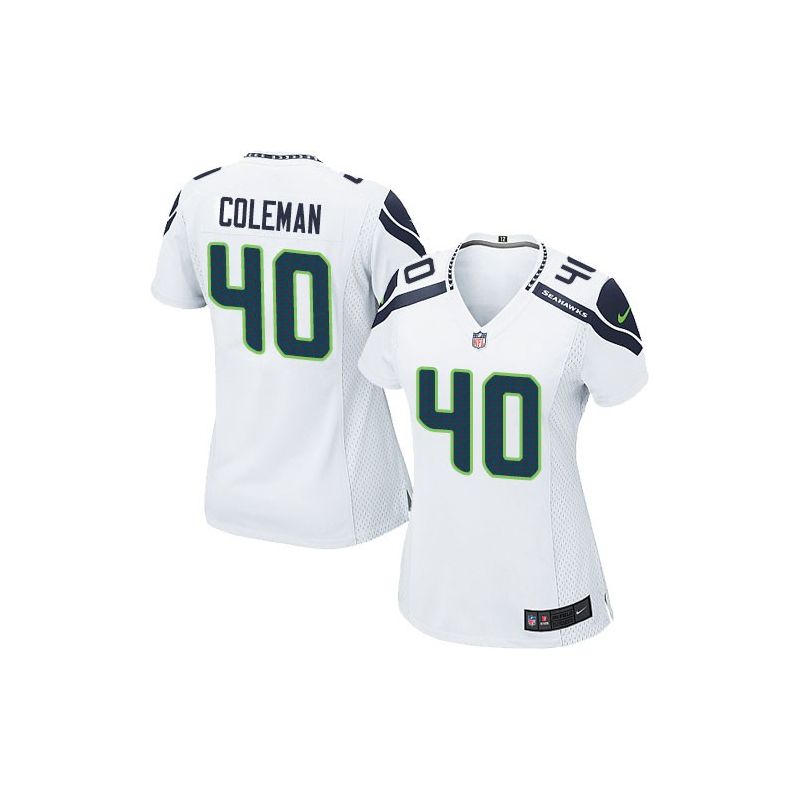 Cheap Derrick Coleman Seahawks Women Jersey From China White Game #40