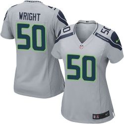 Cheap KJ Wright Seahawks Women Jersey From China Grey Game #50