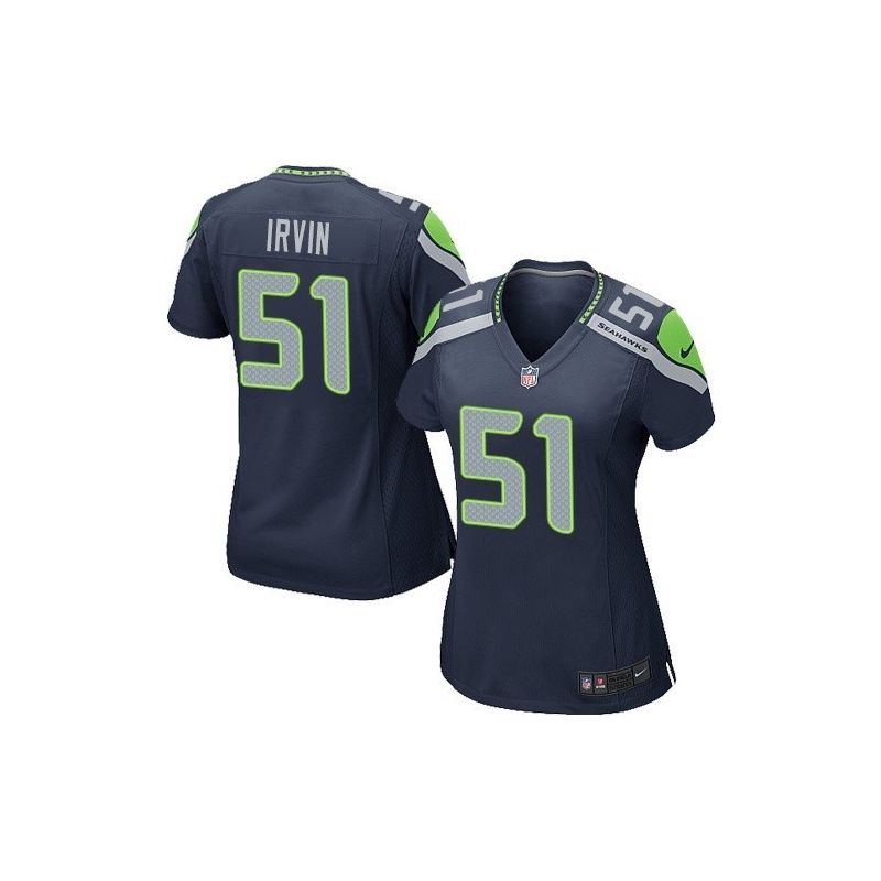 Cheap Bruce Irvin Seahawks Women Jersey From China Blue Game #51