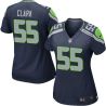 Cheap Frank Clark Seahawks Women Jersey From China Blue Game #55
