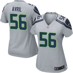 Cheap Cliff Avril Seahawks Women Jersey From China Grey Game #56