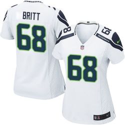 Cheap Justin Britt Seahawks Women Jersey From China White Game #68