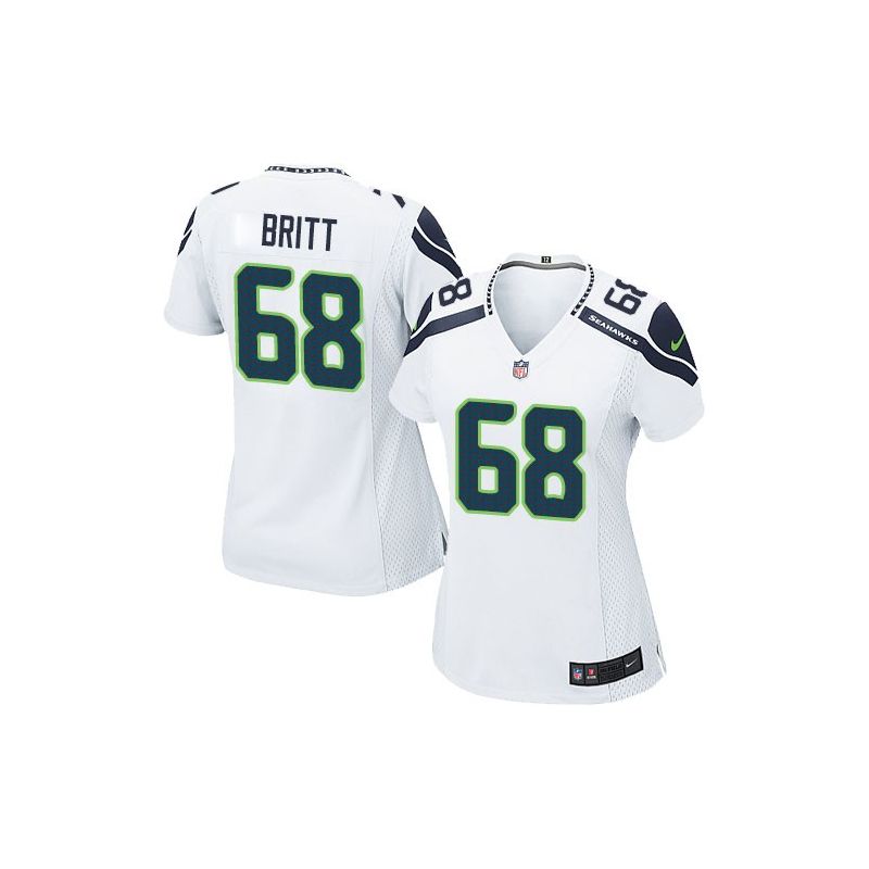 Cheap Justin Britt Seahawks Women Jersey From China White Game #68