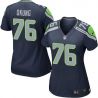 Cheap Russell Okung Seahawks Women Jersey From China Blue Game #76