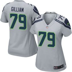 Cheap Garry Gilliam Seahawks Women Jersey From China Grey Game #79