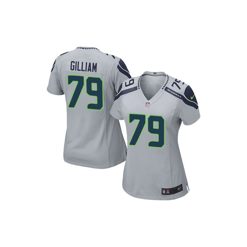 Cheap Garry Gilliam Seahawks Women Jersey From China Grey Game #79