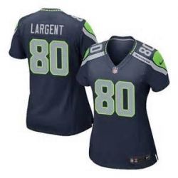 Cheap Steve Largent Seahawks Women Jersey From China Blue Game #80