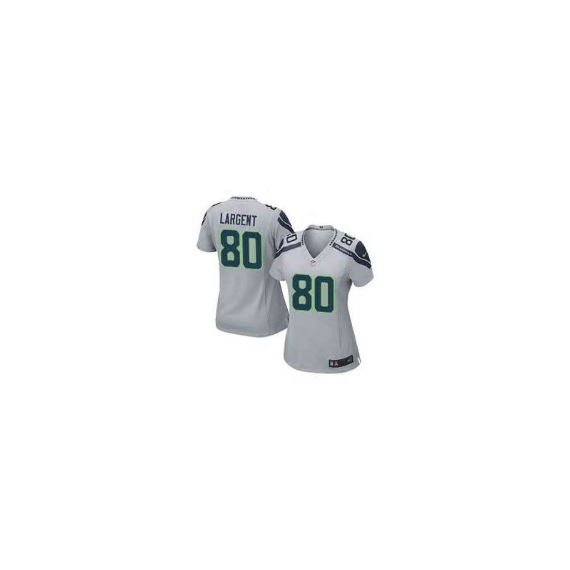 Cheap Steve Largent Seahawks Women Jersey From China Grey Game #80