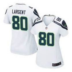 Cheap Steve Largent Seahawks Women Jersey From China White Game #80