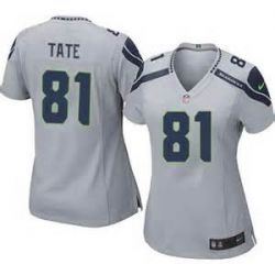 Cheap Golden Tate Seahawks Women Jersey From China Grey Game #81