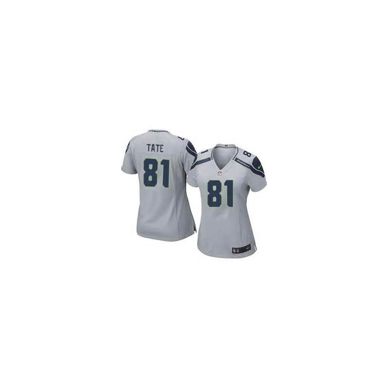 Cheap Golden Tate Seahawks Women Jersey From China Grey Game #81