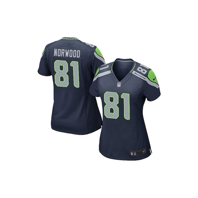 Cheap Kevin Norwood Seahawks Women Jersey From China Blue Game #81