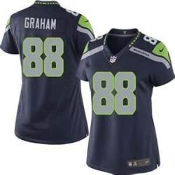 Cheap Jimmy Graham Seahawks Women Jersey From China Blue Game #88