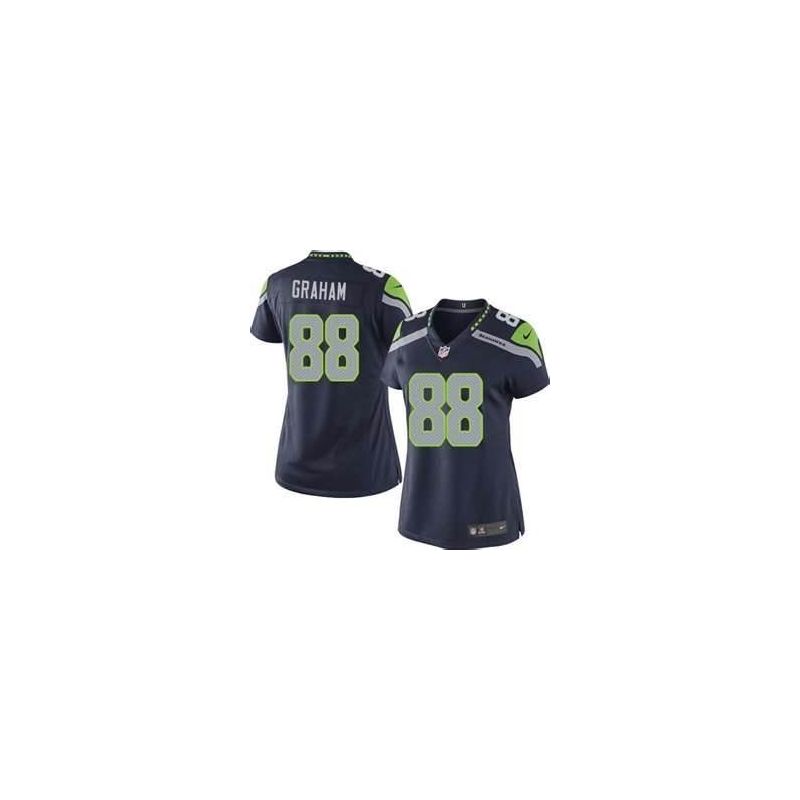 Cheap Jimmy Graham Seahawks Women Jersey From China Blue Game #88