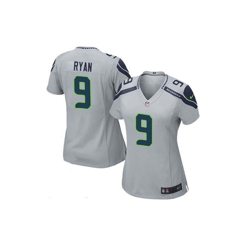 Cheap Jon Ryan Seahawks Women Jersey From China Grey Game #9