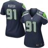 Cheap Cassius Marsh Seahawks Women Jersey From China Blue Game #91