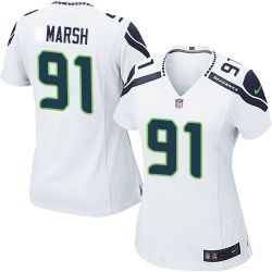 Cheap Cassius Marsh Seahawks Women Jersey From China White Game #91