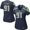 Cheap Chris Clemons Seahawks Women Jersey From China Blue Game #91