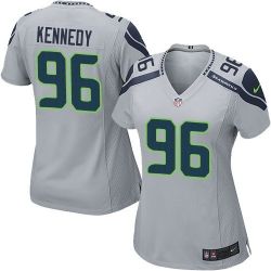 Cheap Cortez Kennedy Seahawks Women Jersey From China Grey Game #96