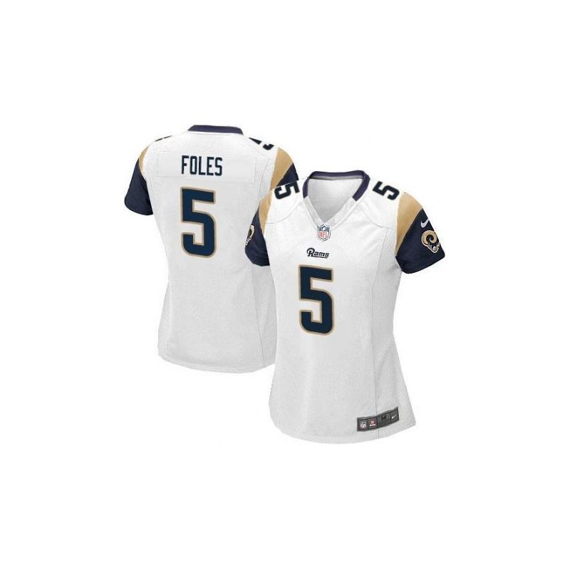 Cheap Nick Foles Rams Women Jersey From China White Game #5