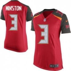 Cheap Jameis Winston Buccaneers Women Jersey From China Red Game #3