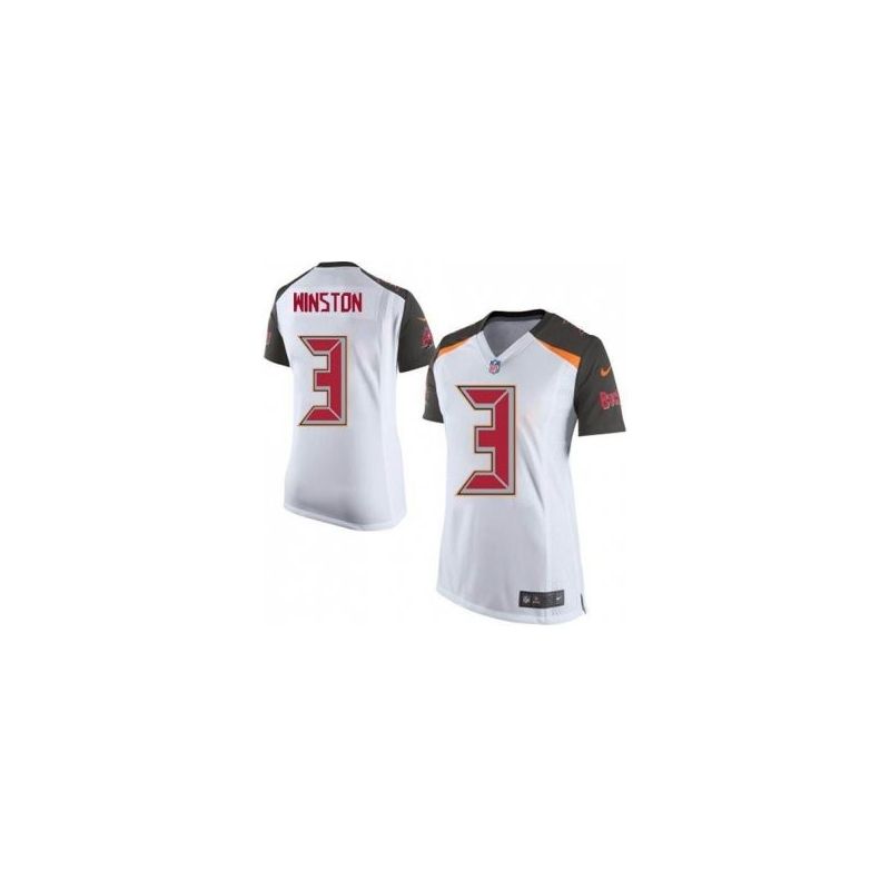 Cheap Jameis Winston Buccaneers Women Jersey From China White Game #3