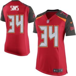 Cheap Charles Sims Buccaneers Women Jersey From China Red Game #34
