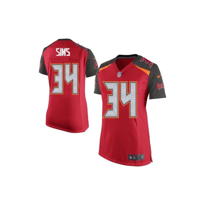 Cheap Charles Sims Buccaneers Women Jersey From China Red Game #34