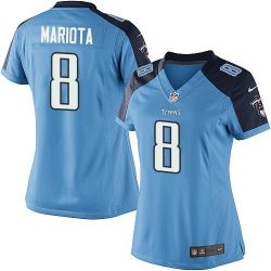 Cheap Marcus Mariota Titans Women Jersey From China Light-Blue Game #8