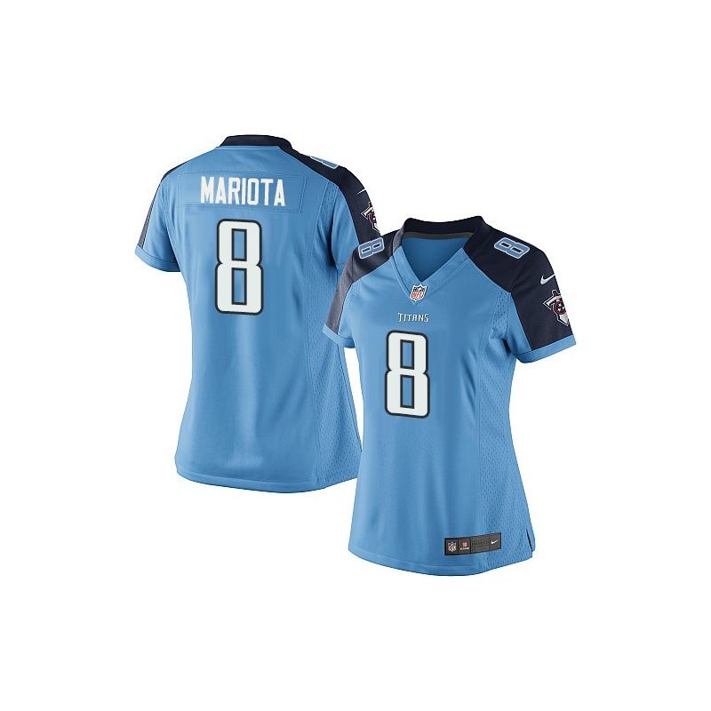 Cheap Marcus Mariota Titans Women Jersey From China Light-Blue Game #8