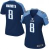 Cheap Marcus Mariota Titans Women Jersey From China Navy-Blue Game #8
