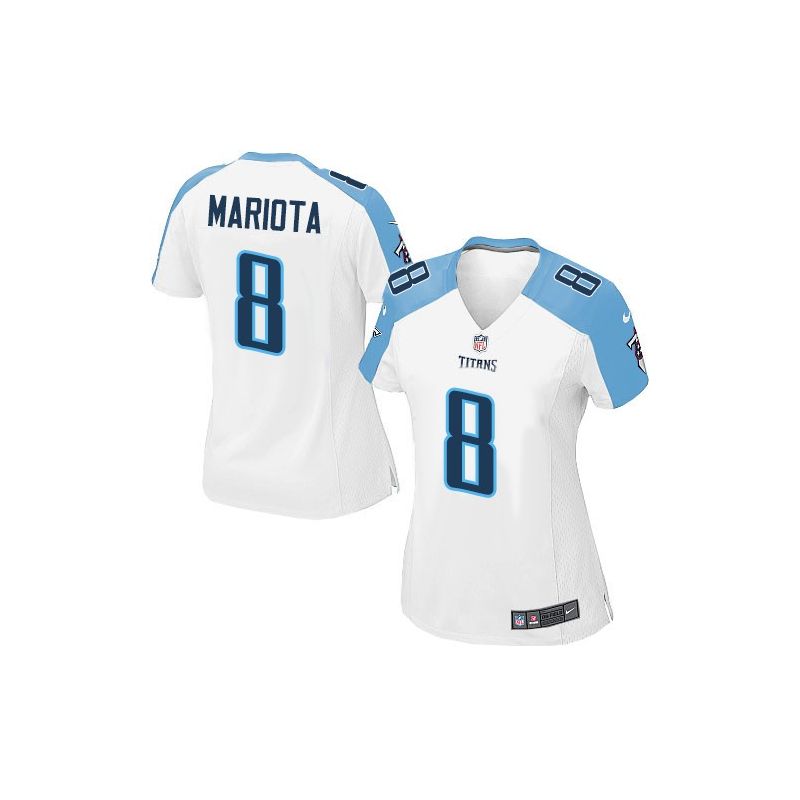 Cheap Marcus Mariota Titans Women Jersey From China White Game #8
