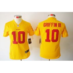 Cheap Robert Griffin III Redskins Women Jersey From China Yellow Game #10