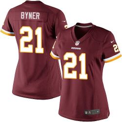 Cheap Earnest Byner Redskins Women Jersey From China Red Game #21