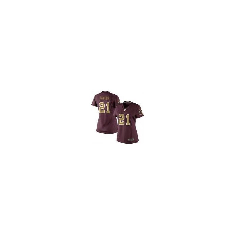 Cheap Sean Taylor Redskins Women Jersey From China Red-gold-number Game #21