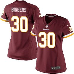 Cheap EJ Biggers Redskins Women Jersey From China Red Game #30