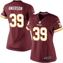 Cheap David Amerson Redskins Women Jersey From China Red Game #39