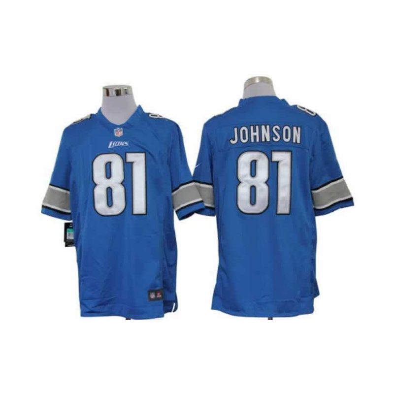 Cheap Calvin Johnson Lions Jersey #81 Blue From China Limited