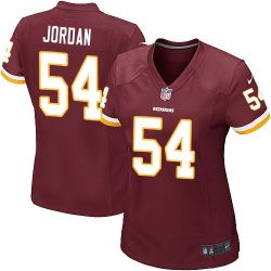 Cheap Akeem Jordan Redskins Women Jersey From China Red Game #54
