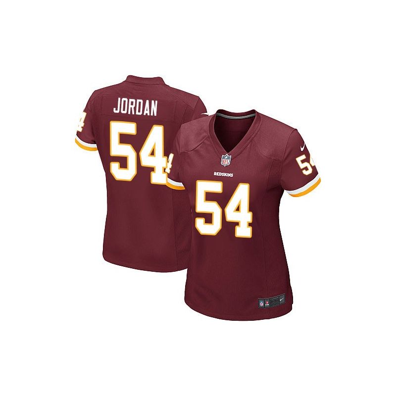 Cheap Akeem Jordan Redskins Women Jersey From China Red Game #54