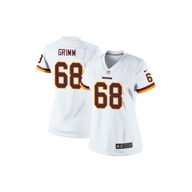Cheap Russ Grimm Redskins Women Jersey From China White Game #68