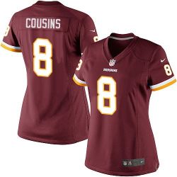 Cheap Kirk Cousins Redskins Women Jersey From China Red Game #8