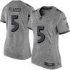 Cheap Joe Flacco Ravens Women Jersey From China Gridiron Gray #5